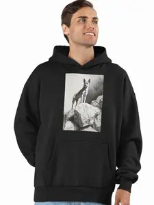 Newest Brave Chihuahua on Boulder Hoodie | Dog Lover Graphic Apparel | Oversized Fit Size S to 3XL, Unisex 8MK