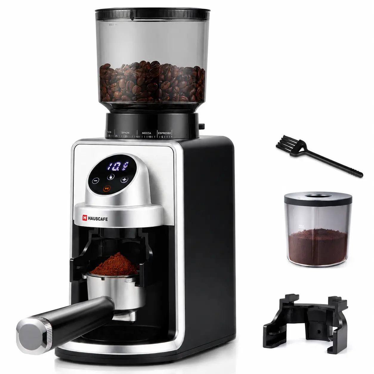 Coffee Grinder, Electric Burr Coffee Grinder with 51 Grind Settings, Digital Timer & Anti-Static Design, Conical Burr Coffee Bean Grinder for Espresso, Drip Coffee, Pour Over & French Press