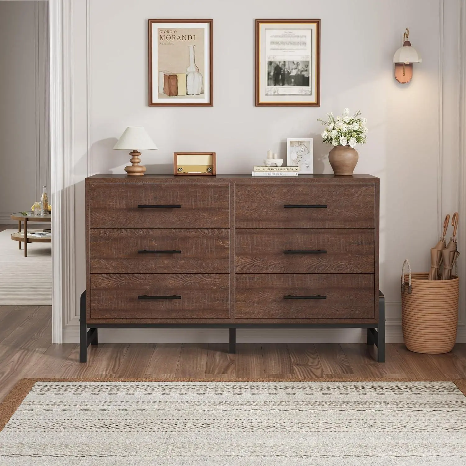 6-Drawer Cabinet - Wooden Storage Cabinet, Office Furniture, Multi-Drawer Organizer, Home Storage Solution, Durable Cabinet