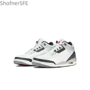 Retro-style cushioned, comfortable, anti-slip, wear-resistant cement-gray sports shoes