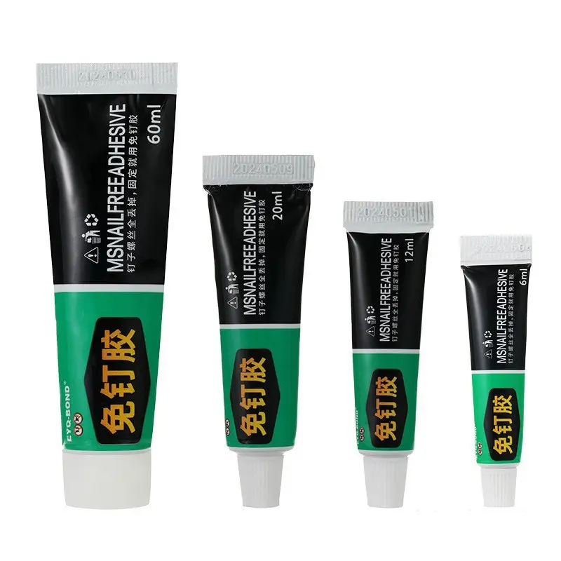 Strong Adhesive Wall Mounting Glue, No Drill Universal Gel for Shelves and Glass, Versatile All-Purpose Sticky Solution