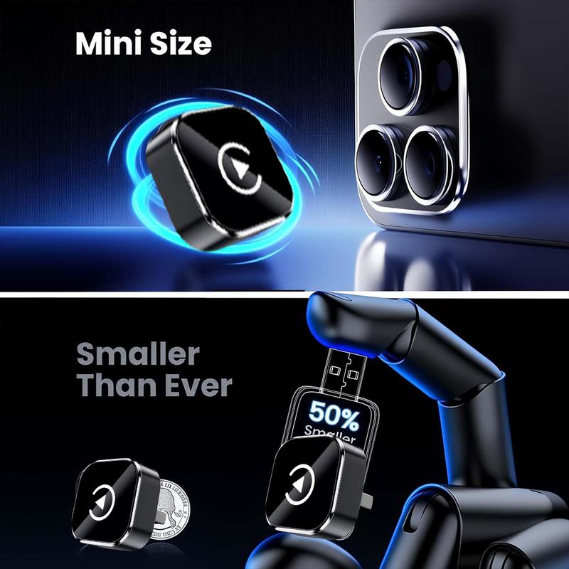 2026 Wireless carplay Adapter for iPhone/Android - Fast Connection,No Latency,Hands-Free Call wireless adapter Electronic Charger carplay dongle