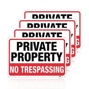 Private Property Sign 12" x 8" Rust-Resistant Aluminum No Trespassing for Indoor & Outdoor Use Balcony Marking