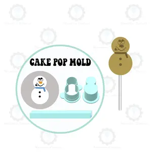 Snowman Cake Pop Mold | Deluxe Cutter, Popper, and Tray Option