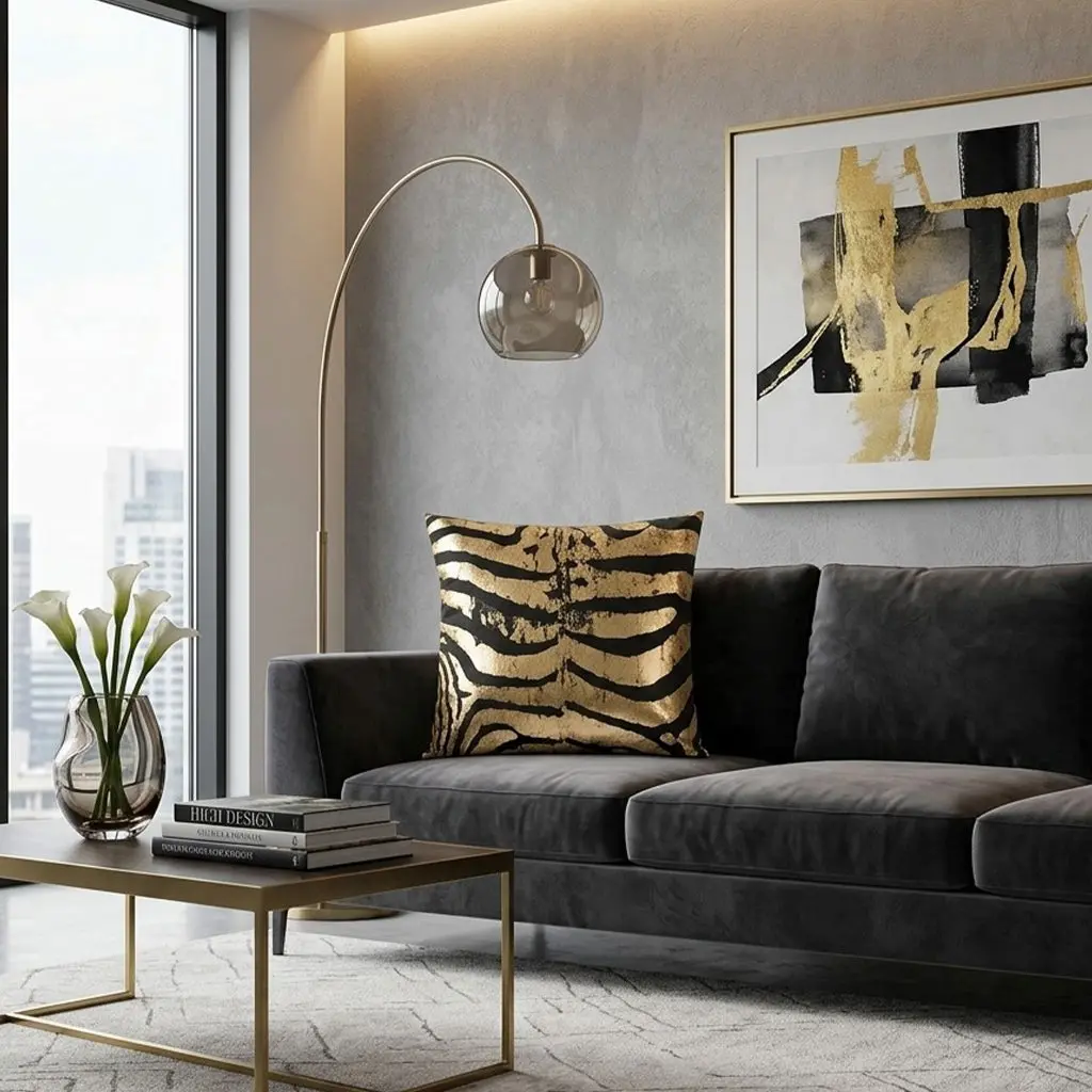 Rica Black Velvet Pillow