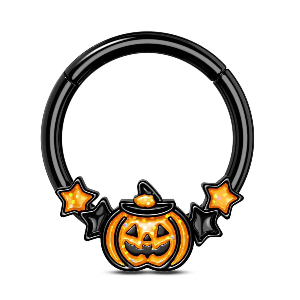 Oufer 16G Wacky Halloween Pumpkin Septum Ring