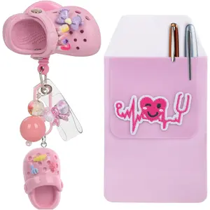 Funny Nurse Retractable Badge Holder Reel Cute,Work Id Card Name Badge Holder Retractable Clip