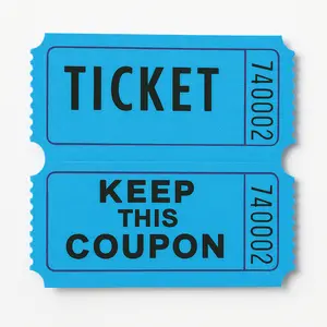 Blue Double Roll Raffle Tickets, 2000-Pack