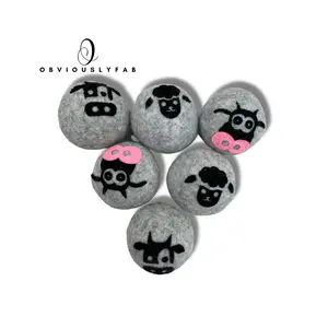 ObviouslyFab Quality Wool Dryer Balls - 6 XL Pack - 1000+ Loads - Pure Organic Wool - Reusable Natural Fabric Softener Perfect with Essential Oils, Reduce Clothing Static and Wrinkles
