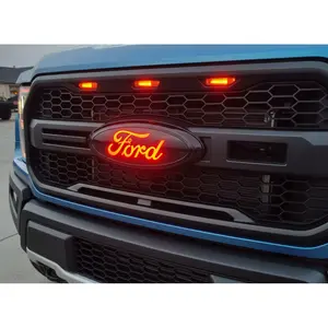 Size:9.06*3.54 in,Ford LED badges, suitable for the illuminated front grille and rear trunk badges of Ford F150 2004 - 2014 models/Ford Raptor F150, and the illuminated front grille badges of Ford SUV Explorer 2011 - 2016 models, LED light car accessories