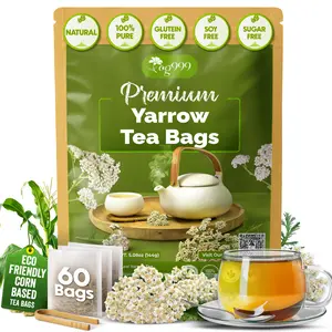 TOG999, Premium Yarrow Leaf Tea Bags | 60 Count | 100% Natural & Pure Achillea Millefolium Herbal Tea, Caffeine-Free Botanical Infusion, Sugar-Free, Vegan.