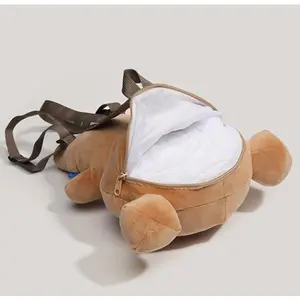 Japanese San-X  Rilakkuma Plush Backpack Cute Kawaii Bear Jk Lolita Cute Zipper Bear Schoolbag Large Capacity Storage Bag
