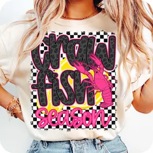 Crawfish Season Shirt, Southern Style Graphic Tee, Louisiana Festival Shirt, Trendy Graphic Sweatshirt