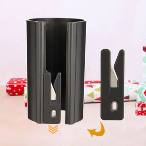 Christmas Gift Wrapping Paper Roll Cutter, Replaceable Blades, Ideal for Festive Packaging, Durable Design, Perfect Holiday Tool, Paper Cutters
