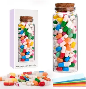 Mothers Day Mom Gifts for Mom Wife - Capsule DIY Message in a Bottle - 100 PCS Love Letter - Valentines Day Anniversary Birthday Couples Gifts for Women Her Girlfriend Daughter