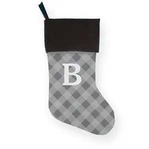 Personalized Christmas Stocking With Initial  Custom Holiday Stocking For Family, Kids, Pets & Couples  Embroidered Name Stocking, Christmas Mantle Decor