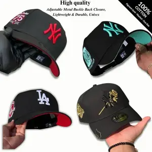 NY Yankees & LA Dodgers MLB 59FIFTY Baseball Cap – Premium Embroidered Logo With 2026 Patch Accent, Structured Crown Streetwear Hat