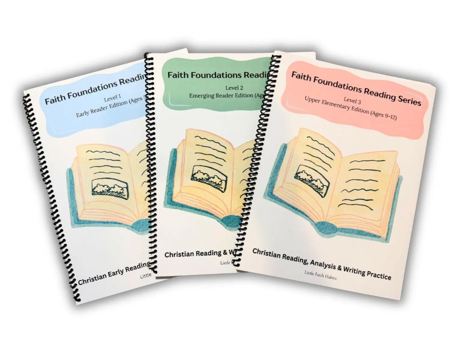 Christian Reading Comprehension Bundle for Kids | Faith-Based Character Stories | Homeschool Reading Curriculum Levels 1-3