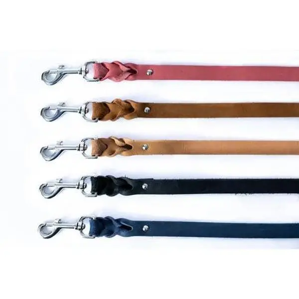 Elegant Style Soft Leather Braided Dog Leash