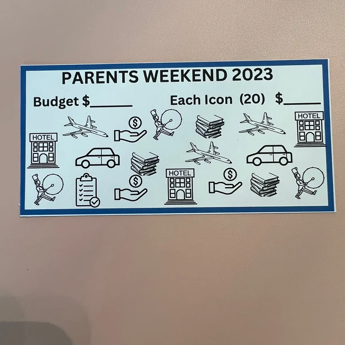 Parents Weekend Saving Challenge