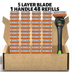 Men's manual shaver kit, blade material is safe and rust proof, easy to use and replace, high-quality material can be washed with water as a whole, classic men's shaving tool