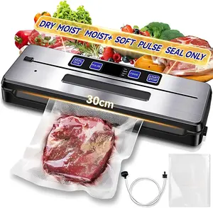 Electric Automatic  portable Vacuum Sealer Machine for Food Preservation Freshness Storage Sealing with External Sliding Blade one-touch operation