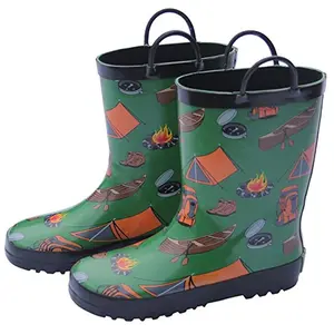 Foxfire  Childrens Green Camping Rain Boot, Size 8