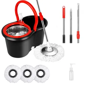 Dual Drive Rotating Household Mop Cleaning Microfiber textured tile luxury vinylfloor Spin Mop and Bucket Cleaning Set mop EasyWring Spin Mop and Bucket System mop and mop EasyWring Spin Mop and Bucket System mop bucket floor roll mop separate  water  mop