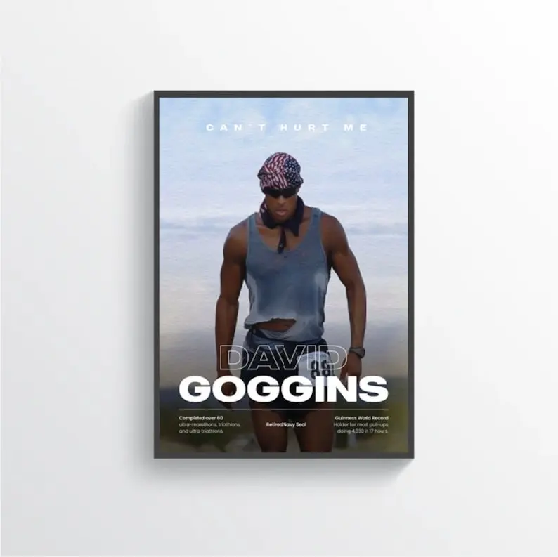 David Goggins Print, Wall Art, David Goggins Art for Room, Motivational Poster 2