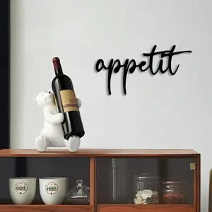 1pc Classic Bon Appétit Metal Wall Art, Timeless Statue Mural, Perfect for Kitchen, Pantry, Breakfast Nook Decor, Housewarming Decor, Ideal Gift for New Homeowners,Perfect For Halloween/Christmas/Easter decor.