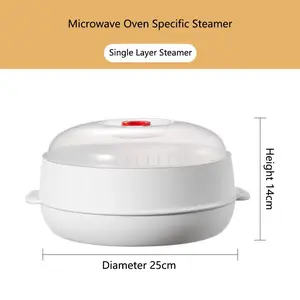 Microwave Heating Steamer Household Large Capacity Steamer Kitchen Steamer Box Steamer Rack Can Exhaust Steam