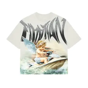Mixed Emotion Cream ‘Jetski’ NoRhinestone Tee , Streetwear Graphic T-Shirt, Unisex Casual Cotton Tee