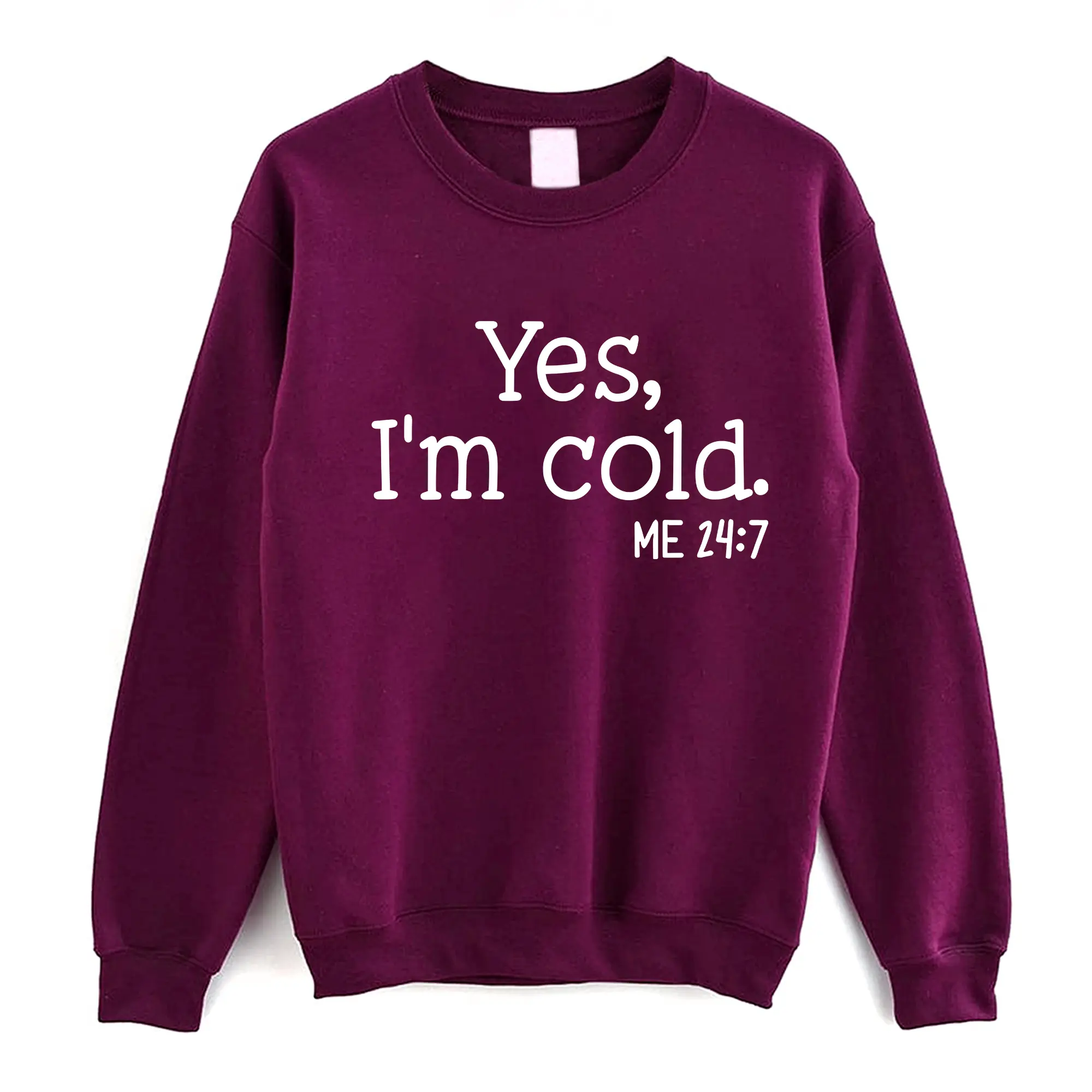 Yes I'm Cold Me 24:7 Sweatshirt, Winter Sweatshirt, Freezing Season Hoodie, Winter Season Hoodie, Cold Sweatshirt, Cold Season Sweatshirt Classic Collar