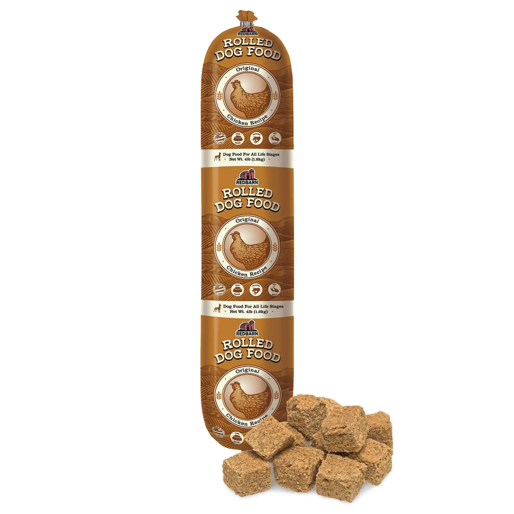 Redbarn Premium Semi-Moist Rolled Dog Food, Beef Recipe