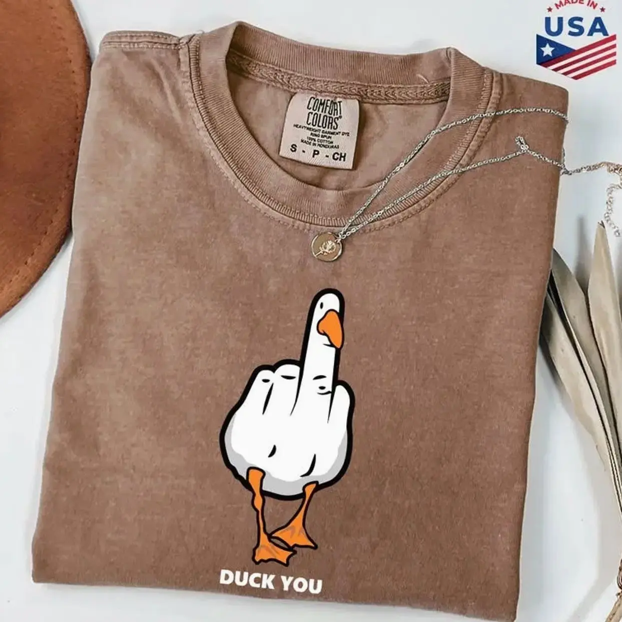 Comfort Colors Rude Seagull Shirt, Funny Duck Meme Graphic Tee, Sarcastic Animal Joke T-Shirt, Edgy Bird Shirt, Humorous Wildlife Apparel