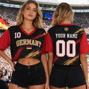 Custom Germany Soccer Jersey Shirt, Personalized Name Number Germany Soccer Team Jersey, Germany Flag Football Jersey