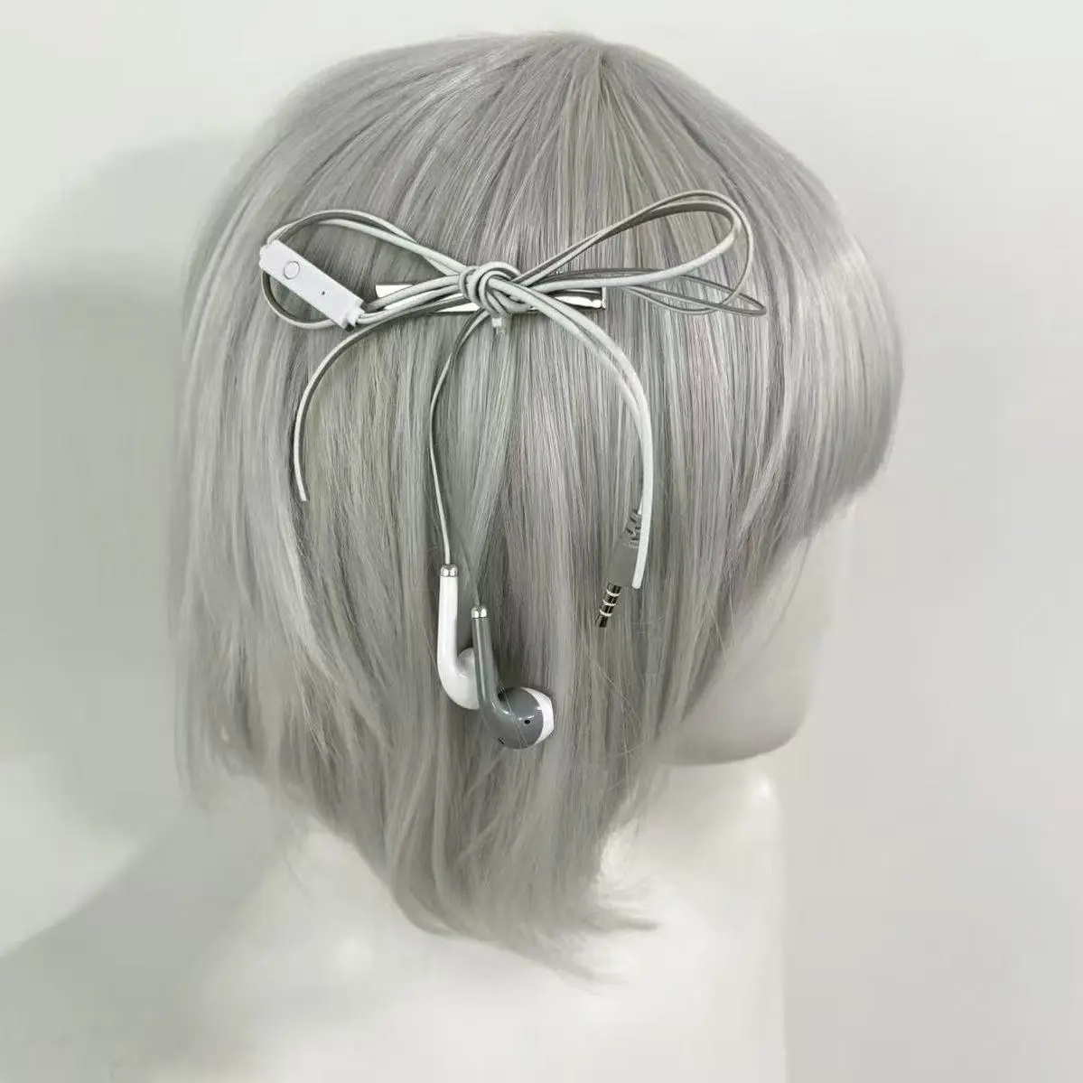 Multicolor Y2K Headphone-Bow Hair Clips, Cute Punk Hairpins for Cosplay, Streetwear Fashion Accessories