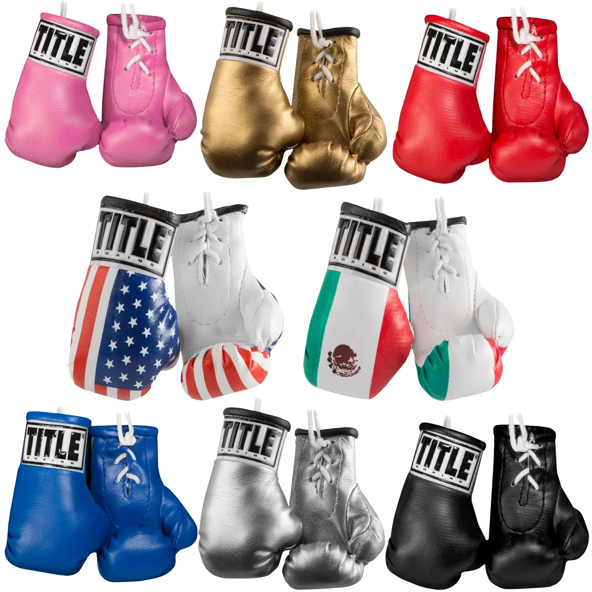 Title Boxing 3.5" Authentic Detailed Mini Lace Up Gloves Title Boxing 3.5" Authentic Detailed Mini Lace Up Gloves