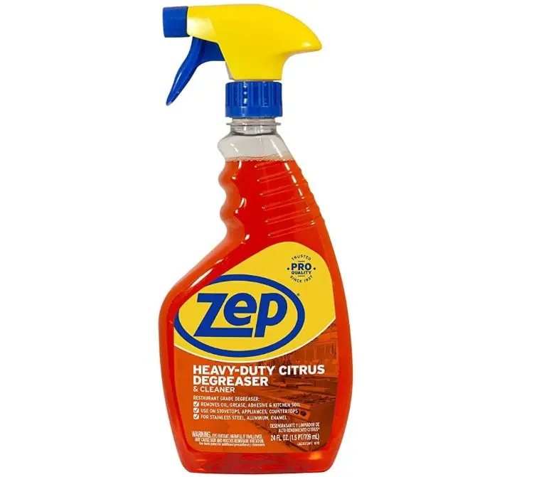 ZEP 24 fl oz Heavy-Duty Citrus Power Clean Grease Stain Remover - Stainless Steel Kitchen Cleaner for Appliances & Grill