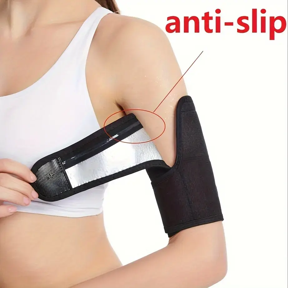 1-Pair Pack Anti-Slip Sauna Effect Sweat Arm Cuffs, All Seasons Sports Wrist Accessories for Youth, Fitness Gear to Enhance Your Workout, Gym & Running Arms Cover