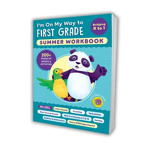 I'm On My Way to First Grade Summer Workbook: Kindergarten to First Grade Summer Learning Workbook with Reading, Math, Writing & STEM Activities