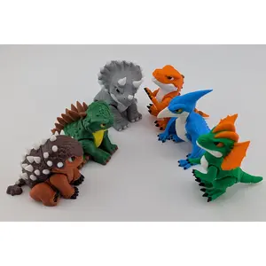🦖 Hatching Soon! 1.5" Baby Dino Flexis | Articulated Miniature Dinosaur Fidgets 🌋🦕