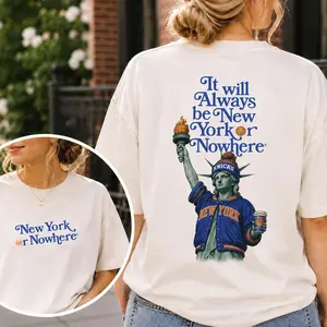 New York K Basketball Shirt, NYC Hoops Tee, New York Or Nowhere Fan Shirt, Blue Orange Game Day Gift