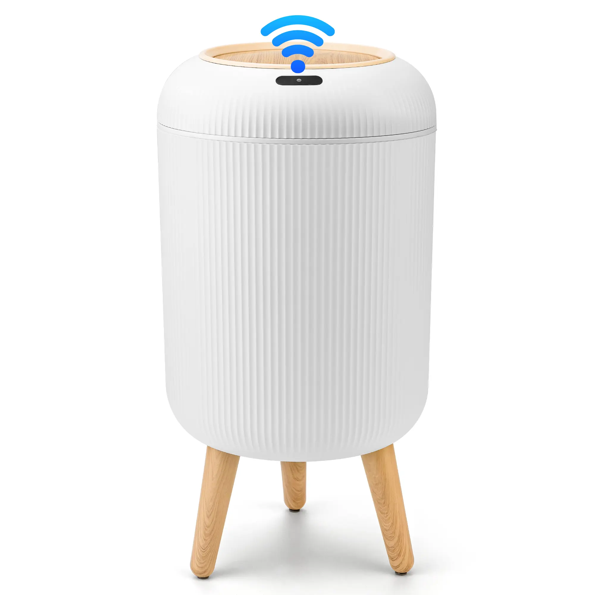 Pukomc 2.6gal ABS Plastic Automatic Touchless Trash Bin - Waterproof Nordic Style, Space-Saving Hygienic Bathroom Trash Can, Kitchen Home Care Supply