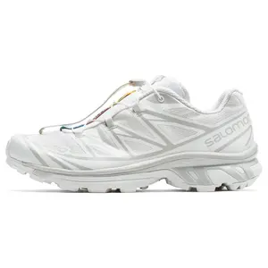 SALOMON XT-6 Outdoor Mesh and Synthetic Leather Low-Top Running Shoes for Men and Women in Glacier White Trending Shoes, House White Official Shoes to Get / Maison Mihara