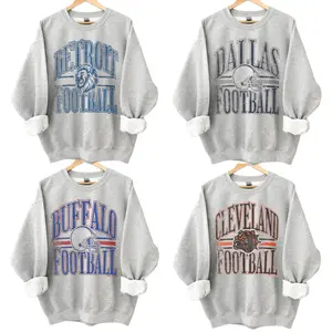 Vintage Sport All Team Football Classic Crewneck Ash Sweatshirt, Unisex All Teams Football Sweatshirt, , Gifts For Football Fans Sport