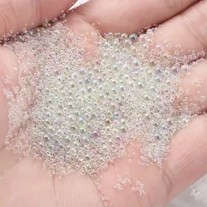 15000 Rainbow Glass Beads, Mixed Sizes 0.6-3mm, No Holes, Water Drop Effect, Scentless, for Nail Art, Nail Decorations, Craft Supplies