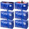 TAYTUU 25 Gal Thick Collapsible Nylon Large Storage Bag - Folding Bag for Students, Heavy Load Waterproof Organizer Tote with Wrap-Around Handles, Dual Zipper Wide Opening, Tag Pocket, Fold & Store (More Than 50 lbs Capacity)