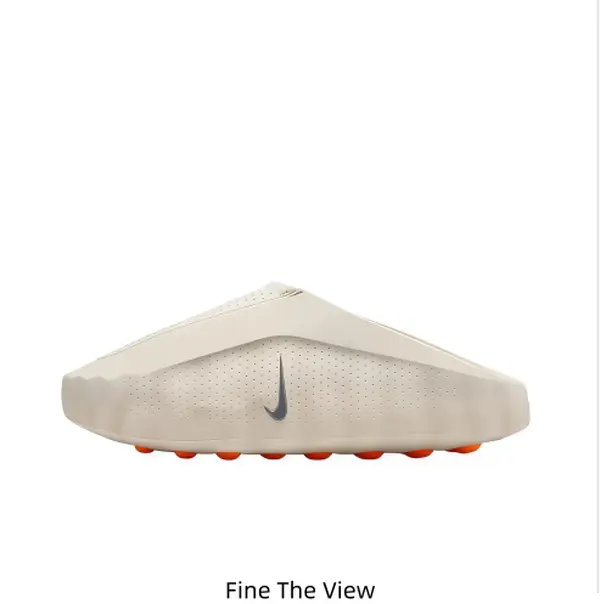 Fashion Perforated Breathable One-Piece Slide Slippers for Men Women, Soft Wave Platform Sole with Orange Non-Skid Traction Dots, Lightweight Sandals for Pool, Travel and Street Daily Wear