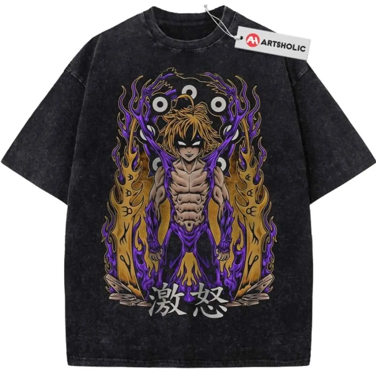 Meliodas Shirt, Seven Deadly Sins Shirt, Anime Shirt, Vintage Tee